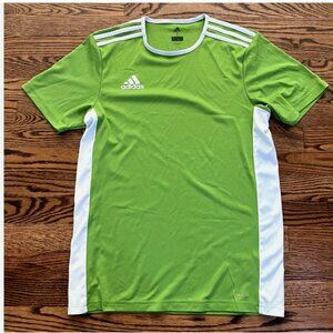Adidas Climalite Men's Soccer Jersey T-Shirt Lime White S Breathable Lightweight